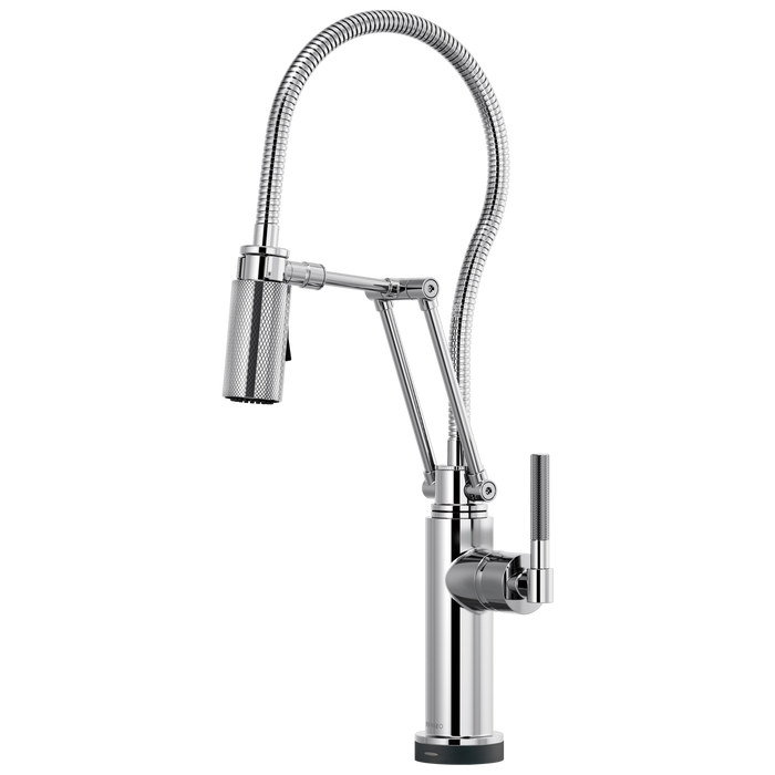 Brizo Litze 64143LF SmartTouch Articulating Kitchen Faucet With Finished Hose