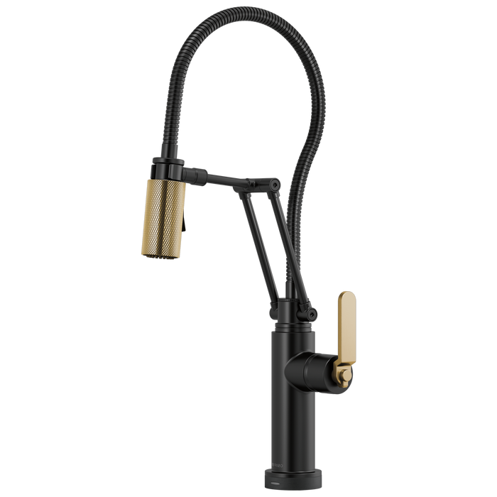 Brizo Litze 64143LF SmartTouch Articulating Kitchen Faucet With Finished Hose