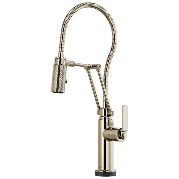 Brizo Litze 64144LF SmartTouch Articulating Kitchen Faucet With Finished Hose - Polished Nickel