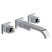 Brizo Siderna: Two-Handle Wall Mount Lavatory Faucet - Less Handles 1.5 GPM