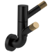 Brizo Litze 693537 Rotating Double Robe Hook With Knurling