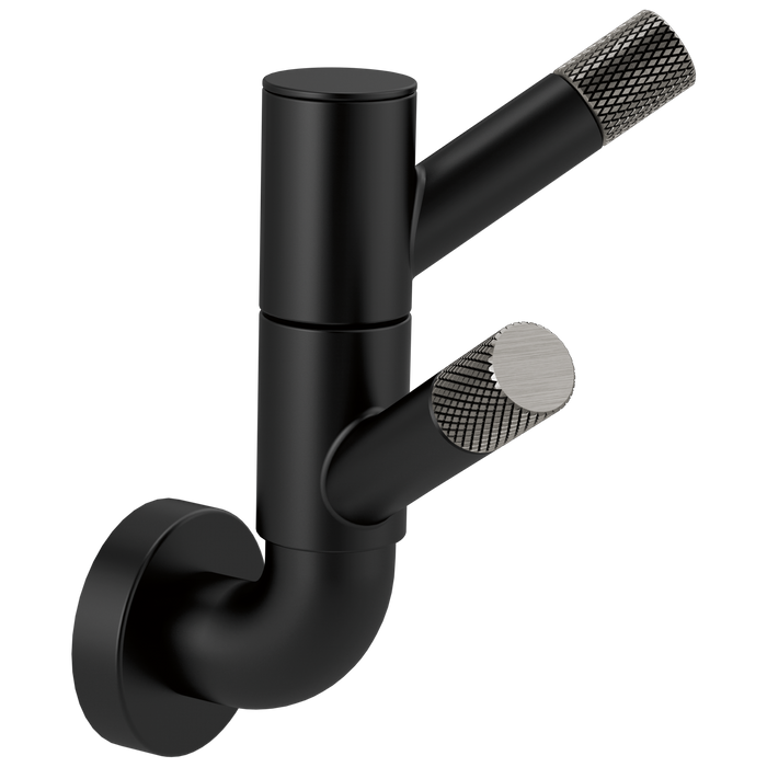 Brizo Litze 693537 Rotating Double Robe Hook With Knurling