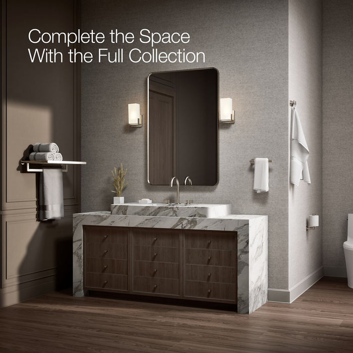 Vibrant Brushed Nickel - Up to 2 walls & multiple product categories visible