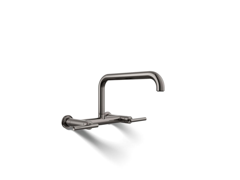 KOHLER Purist Two-hole wall-mount bridge kitchen sink faucet