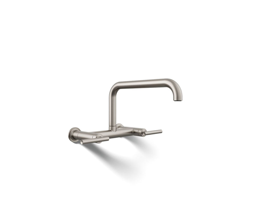 KOHLER Purist Two-hole wall-mount bridge kitchen sink faucet