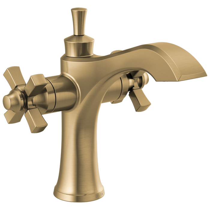 Delta Dorval 857 Two Handle Single Hole Monoblock Bathroom Faucet - Champagne Bronze