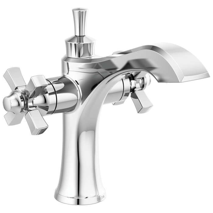 Delta Dorval 857 Two Handle Single Hole Monoblock Bathroom Faucet - Chrome