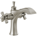 Delta Dorval 857 Two Handle Single Hole Monoblock Bathroom Faucet - Stainless