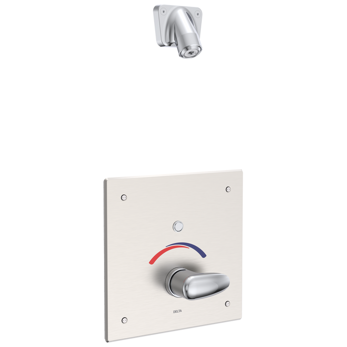 Delta 860T167 Commercial Electronic Shower Trim with Push Button Activator - Hardwire