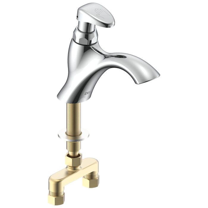 Commercial 87T 87T111 Single Hole Metering Slow-Close Bathroom Faucet - Chrome