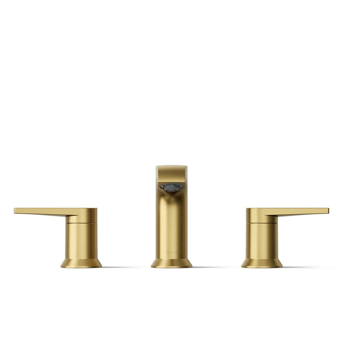 Vibrant Brushed Moderne Brass - front view of product