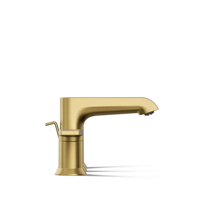 Vibrant Brushed Moderne Brass - side view of product