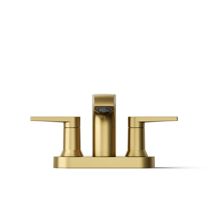 Vibrant Brushed Moderne Brass - front view of product