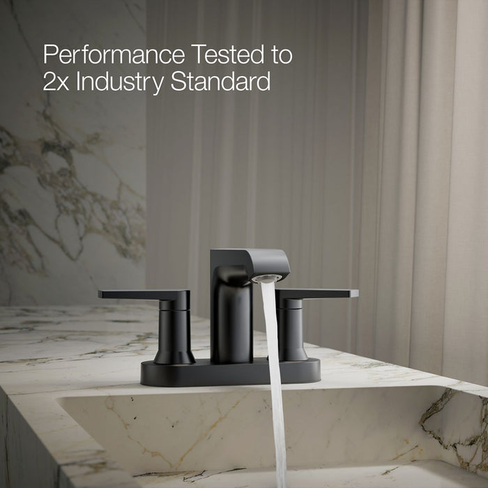 Matte Black - Shows close up detail of product in use in room