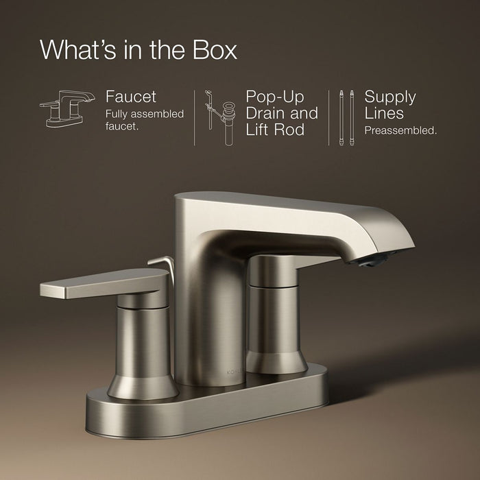 Vibrant Brushed Nickel - Infographic of included pieces