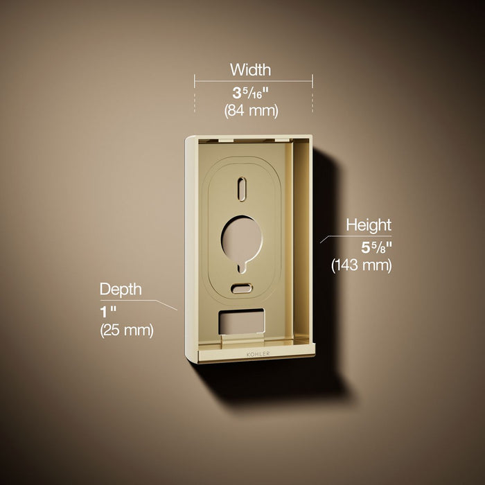 Vibrant French Gold - 3/4 view of product with dimensions