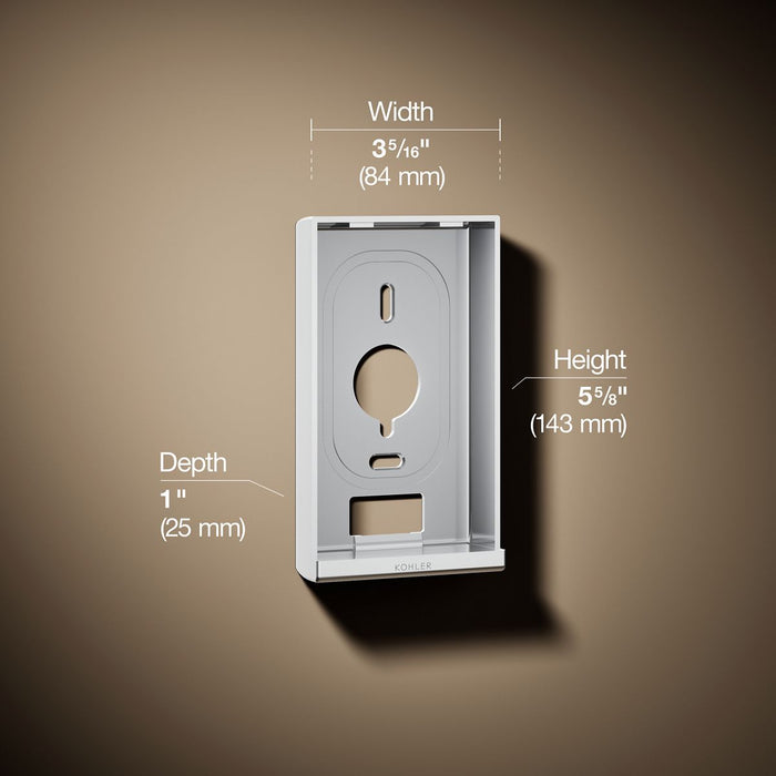 Polished Chrome - 3/4 view of product with dimensions