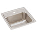 Elkay Lustertone Classic Stainless Steel 15" x 15" x 7-1/8" 1-Hole Single Bowl Drop-in Bar Sink with 2" Drain