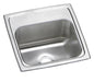 Elkay Celebrity Stainless Steel 15" x 15" x 6-1/8" 0-Hole Single Bowl Drop-in Bar Sink w/Center Drain