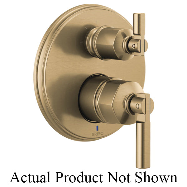 Brizo Invari: Pressure Balance Valve With Integrated 3-Function Diverter Trim - Less Handles