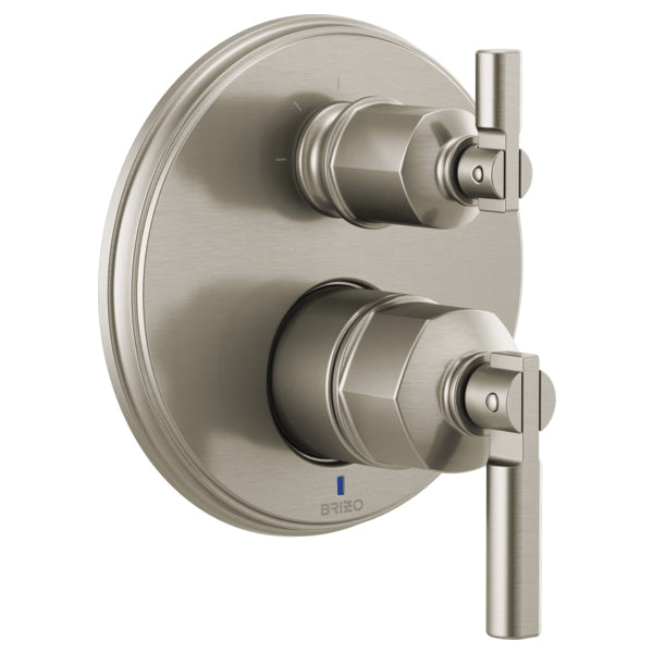 Brizo Invari: Pressure Balance Valve With Integrated 3-Function Diverter Trim - Less Handles
