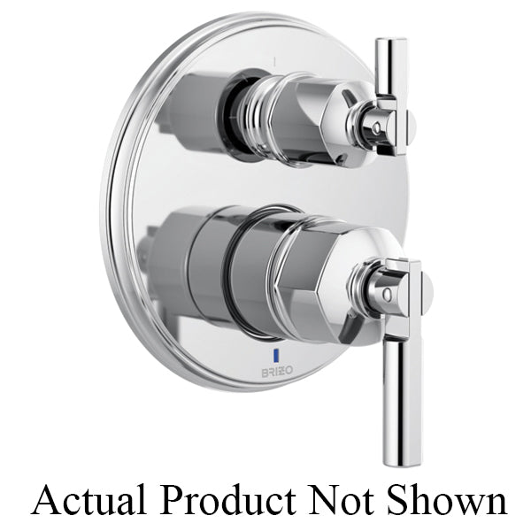 Brizo Invari: Pressure Balance Valve With Integrated 3-Function Diverter Trim - Less Handles