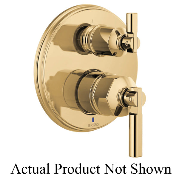 Brizo Invari: Pressure Balance Valve With Integrated 3-Function Diverter Trim - Less Handles