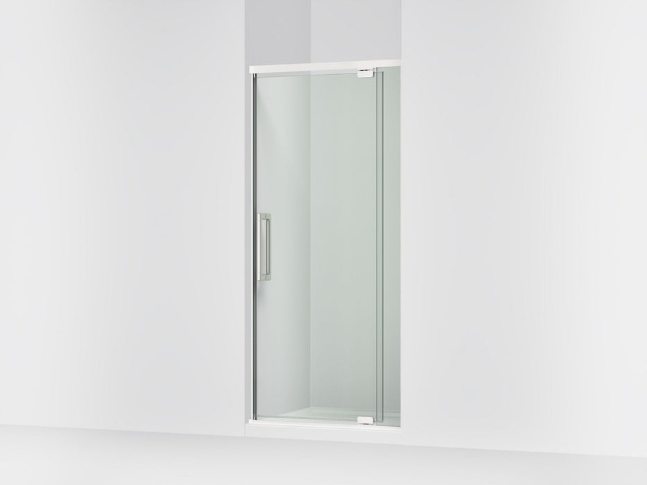 KOHLER K-CA37593-8L Statement 76" H pivot shower door with 5/16"-thick glass