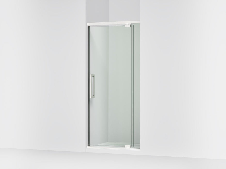 KOHLER K-CA37598-8L Statement 76" H pivot shower door with 5/16"-thick glass
