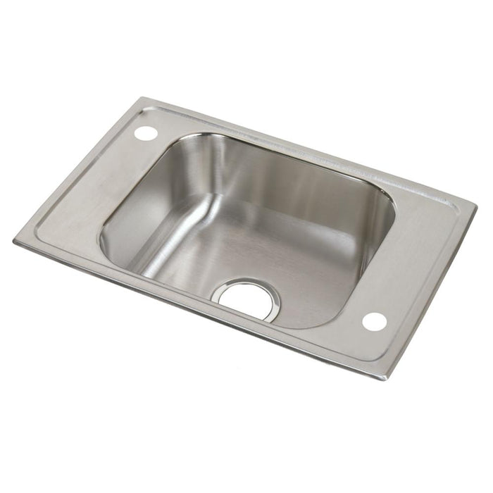 Elkay Celebrity Stainless Steel 25" x 17" x 6-1/2" 2-Hole Single Bowl Drop-in Classroom ADA Sink