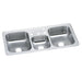 Elkay Celebrity Stainless Steel 43" x 22" x 7" 4-Hole Triple Bowl Drop-in Sink
