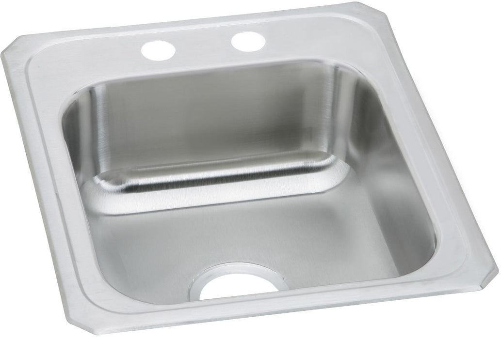 Elkay Celebrity Stainless Steel 17" x 21-1/4" x 6-7/8" 2-Hole Single Bowl Drop-in Sink
