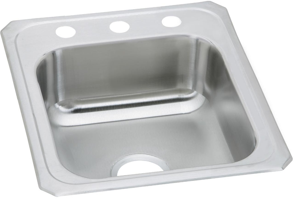 Elkay Celebrity Stainless Steel 17" x 21-1/4" x 6-7/8" 3-Hole Single Bowl Drop-in Sink