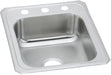 Elkay Celebrity Stainless Steel 17" x 21-1/4" x 6-7/8" 3-Hole Single Bowl Drop-in Sink