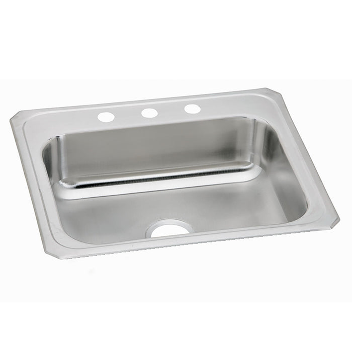 Elkay Celebrity Stainless Steel 25" x 21-1/4" x 6-7/8" 3-Hole Single Bowl Drop-in Sink