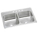 Elkay Celebrity Stainless Steel 33" x 21-1/4" x 6-7/8" 2-Hole Equal Double Bowl Drop-in Sink
