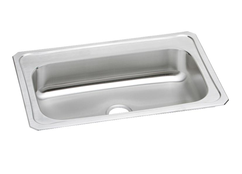 Elkay Celebrity Stainless Steel 33" x 22" x 7" 0-Hole Single Bowl Drop-in Sink