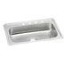 Elkay Celebrity Stainless Steel 33" x 22" x 7" 4-Hole Single Bowl Drop-in Sink