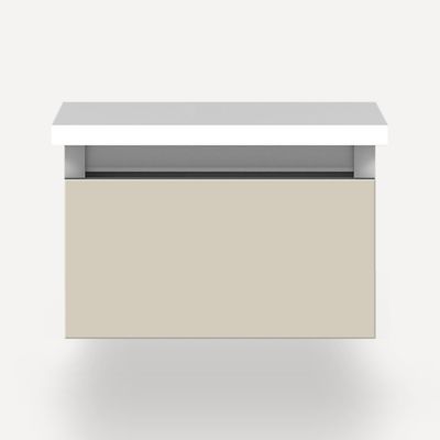 Robern Cartesian Cartesian Modular Vanity, 12" x 7-1/2" x 21", Matte Sand, Full Drawer
