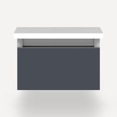 Robern Cartesian Cartesian Modular Vanity, 12" x 7-1/2" x 21", Matte Slate, Full Drawer