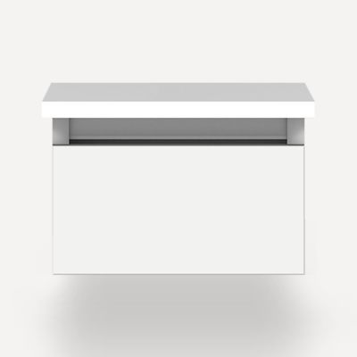 robern VM12H1D21F21S Cartesian Vanity, 12" x 7-1/2" x 21", White, Full Drawer, Selectable Night Light, 2700K/4000K Temperature (Warm/Cool Light)