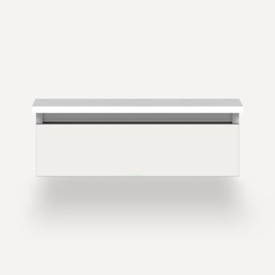 Robern Cartesian Cartesian Modular Vanity, 24" x 7-1/2" x 21", Satin White, False Front Drawer