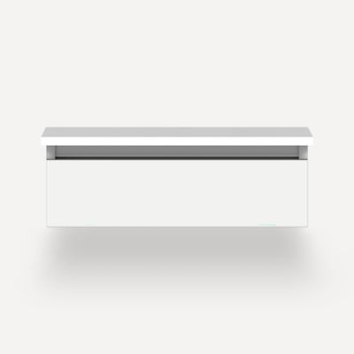 Robern Cartesian Cartesian Modular Vanity, 24" x 7-1/2" x 21", White, False Front Drawer, Selectable Night Light, 2700K/4000K Temperature (Warm/Cool Light)