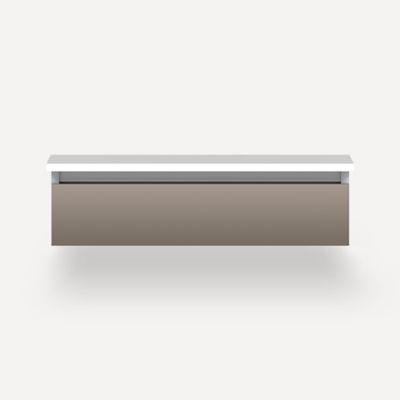 robern VM30H1D21F12S Cartesian Vanity, 30" x 7-1/2" x 21", Satin Bronze, Full Drawer, Selectable Night Light, 2700K/4000K Temperature (Warm/Cool Light)