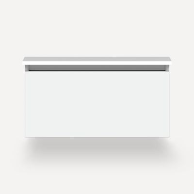 robern VM30H2D21F26N Cartesian Vanity, 30" x 15" x 21", Matte White, Full Drawer, No Night Light