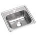 Dayton Dayton Stainless Steel 15" x 15" x 5-3/16" 1-Hole Single Bowl Drop-in Bar Sink with 2" Drain Opening