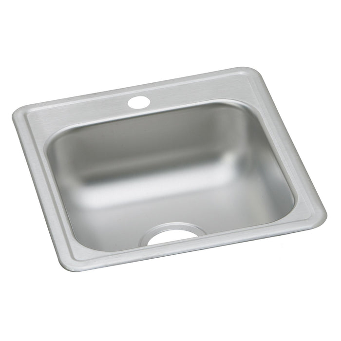 Dayton Dayton Stainless Steel 17" x 19" x 6-1/8" 1-Hole Single Bowl Drop-in Bar Sink