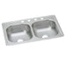 Dayton Dayton Stainless Steel 33" x 19" x 6-7/16" 4-Hole Equal Double Bowl Drop-in Sink