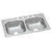 Dayton Dayton Stainless Steel 33" x 22" x 6-9/16" 4-Hole Equal Double Bowl Drop-in Sink