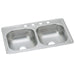 Dayton Dayton Stainless Steel 33" x 22" x 7-1/16" 3-Hole Equal Double Bowl Drop-in Sink